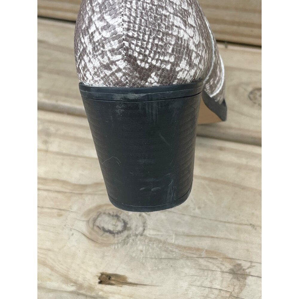 Truffle collection Snake Print Knee-High Block Heel Boots With Side Zipper Sz 6 - Picture 8 of 13